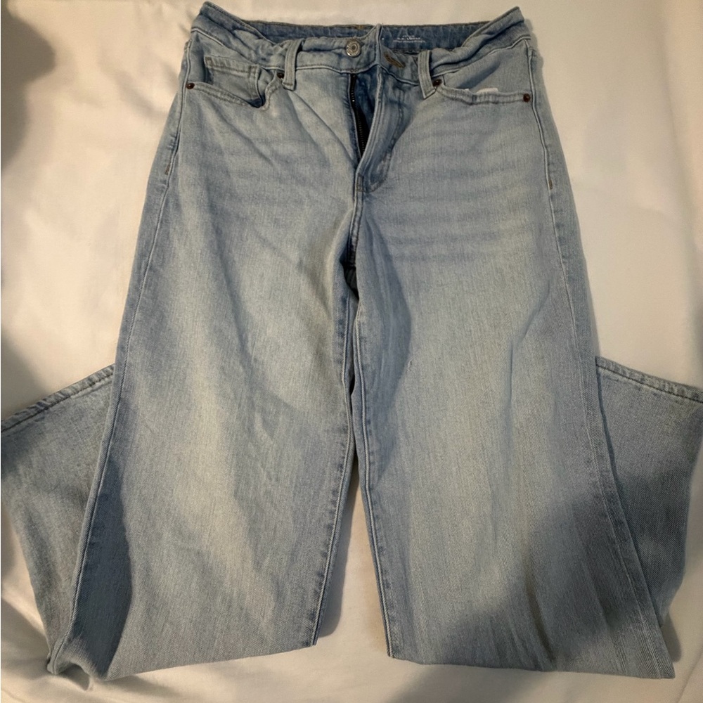 Old Navy Women's OG Loose Straight Leg Jeans in Light Blue